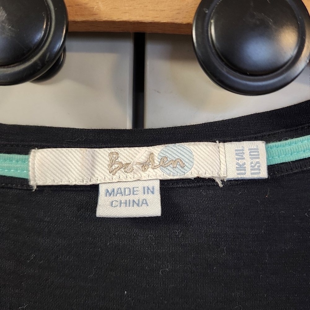 Boden Casual Jersey Knit Stretch Dress, Wrap V neckline Cap Sleeves Sz 10L - Picture 3 of 6
